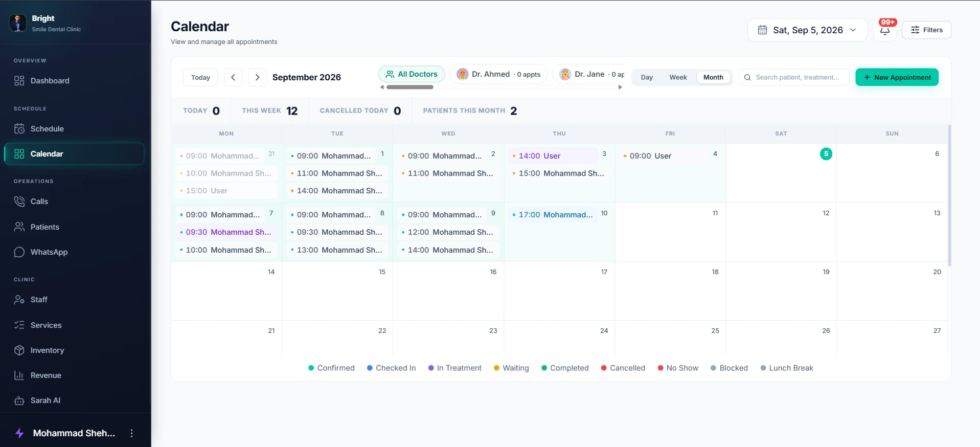 Scheduling — supplied Denora product interface